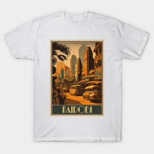 Nairobi Kenya Vintage Travel Art Poster T-Shirt